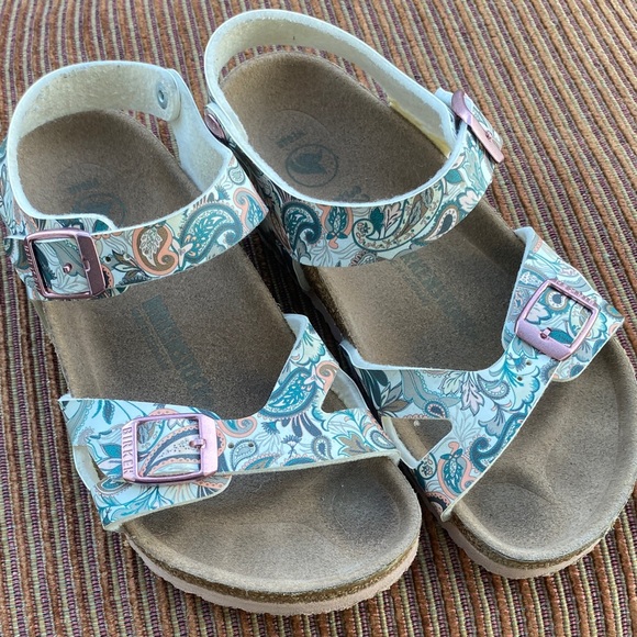 Birkenstock Kids Sandals with Paisley Design